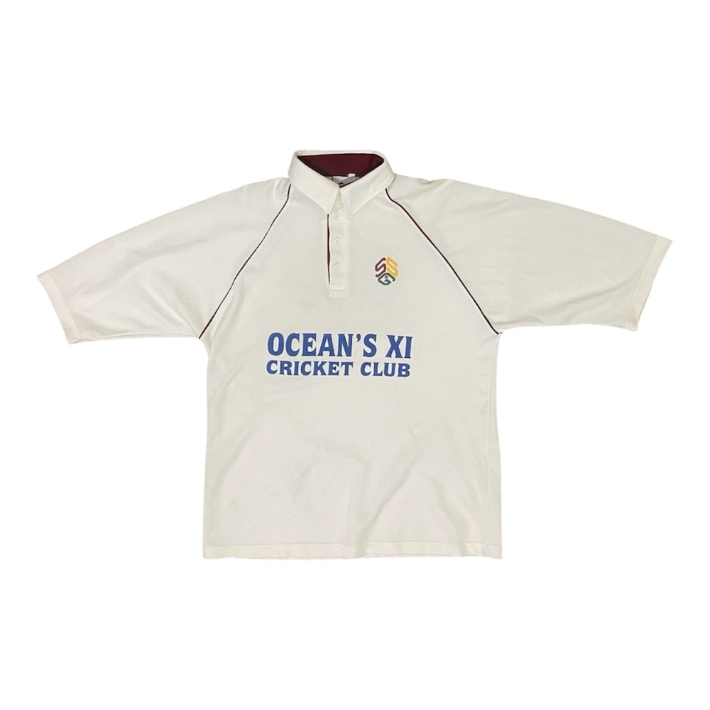 Ocean's XI Cricket Club White Polo Shirt